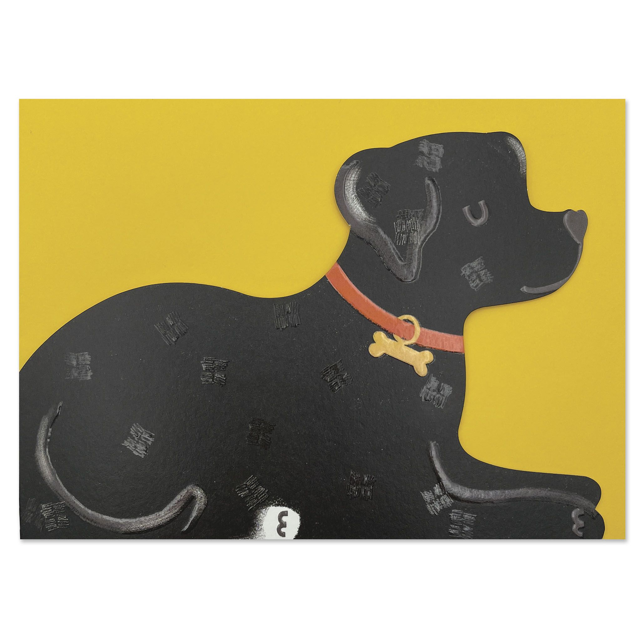 英國 RASPBERRY BLOSSOM 萬用卡/ Black Labrador Dog
